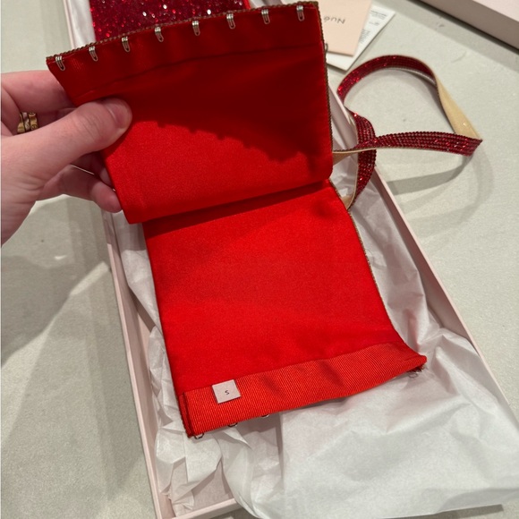 NWT Nue Studio S Rhinestone Festival Charlotte Bra Top Spicy Red Holiday Party - Picture 5 of 9